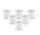 La Opala Diva, Opal Glass Coffee Mug Set Cylinder Regular 6 pcs,