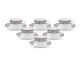 La Opala Diva, Sovrana Collection, Opal Glass Cup & Saucer Set 12 pcs,