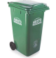 Wheel Garbage Dustbin Green 240 LTR